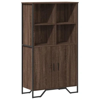 Afbeelding van vidaXL Hoge kast 79,5x35,5x137,5 cm bewerkt hout bruin eikenkleur