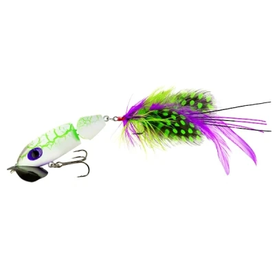 Afbeelding van CHECK Arbogast Jointed Jitterbug 2.5&#039;&#039; 2.0 White Zombie Oppervlakte kunstaas