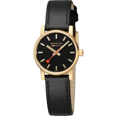 Afbeelding van Mondaine MSE.30120.LB Evo2 Horloge Leer Zwart 30mm