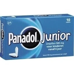 Afbeelding van Panadol Junior Zetpil Voor Kinderen 500mg