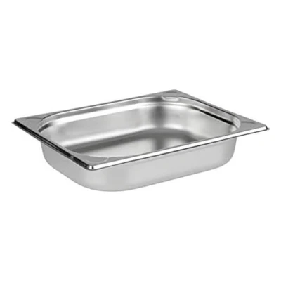Afbeelding van APS 81200 GN container 1/2, gastronormcontainer van roestvrij staal, afmetingen 265 x 325 mm, hoogte 20 volume 1 liter
