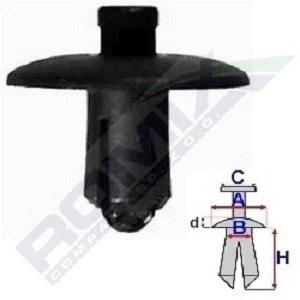 Afbeelding van ROMIX A81365 Clip, sier /beschermingslijst AUDI: A4 B8 Avant, Saloon