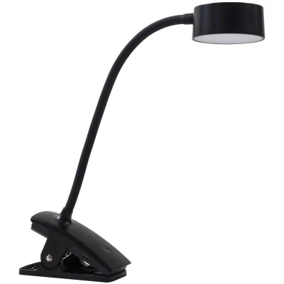Afbeelding van Lindby Klemlamp met dimmer 1licht Plastic, metaal H: 35.7 cm zwart Inclusief lichtbron