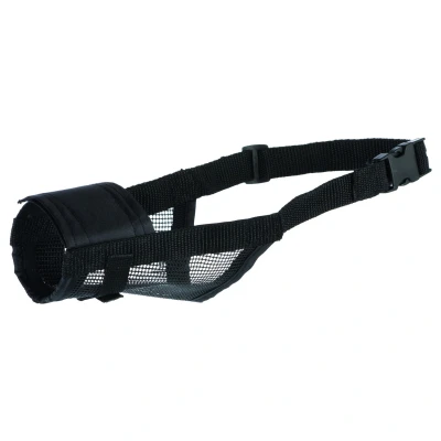 Afbeelding van Trixie Muilkorf Polyester Met Gaas Inzet Zwart XS S 12 31 CM (407263)