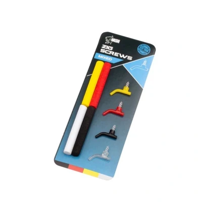 Afbeelding van Nash Zig Screw Kit Mixed Colours Small (4 stuks) Imitatie aas