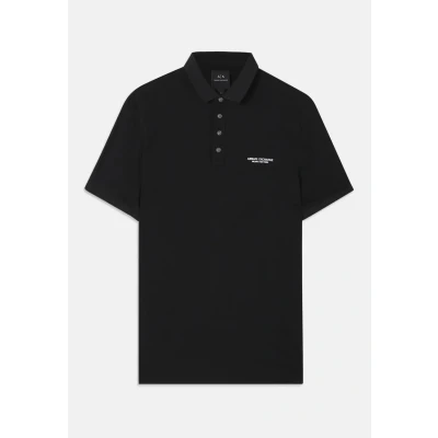Afbeelding van Armani Exchange heren Regular fit polo met logo in de kleur Zwart, maat: L