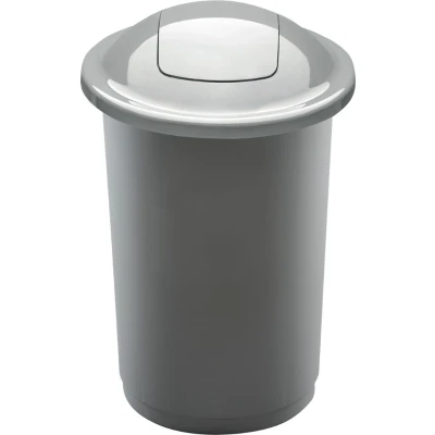 Afbeelding van Plafor Quatro Prullenbak, afvalbak afvalscheiding, recycling, keuken 50L, Zilver