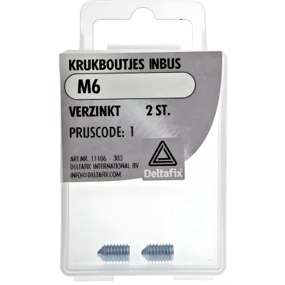 Afbeelding van Deltafix Krukboutjes Inbus M6 Verzinkt 2 Stuks