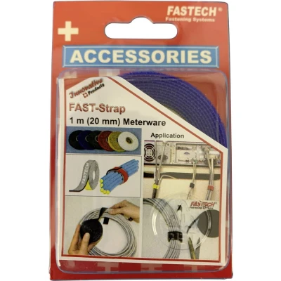 Afbeelding van FASTECH® 910 131C Klittenband Om te bundelen Haak en lusdeel (l x b) 1000 mm 20 Blauw 1 m