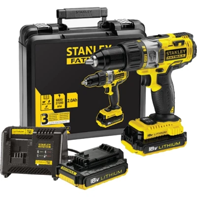 Afbeelding van Stanley FMC625D2 18V Li Ion accu klopboor /schroefmachine set (2x 2.0Ah accu) in koffer
