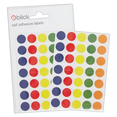 Afbeelding van Docrafts Blick Labels 8mm Diameter Circles Assorted (350pcs) (RS003656) (DISCONTINUED)