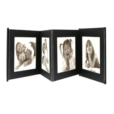 Afbeelding van Deknudt Frames A66DC2 8PH leporello album zwart 8x foto 10x15 cm