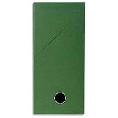 Afbeelding van Exacompta Ref. 89423E, 1 canvaspapier transferdoos, 120 mm rug, metalen oog, voor A4 formaat, afmetingen 25.5 x 34 12 cm, groene kleur, gemonteerd geleverd