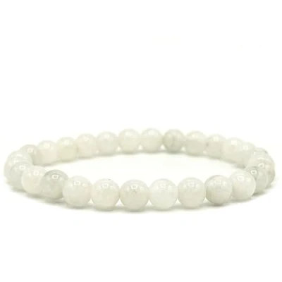 Afbeelding van PURAJA Bracelet en pierre précieuse naturelle véritable boule de 6 mm minéraux qualité supérieure : tourmaline quartz rose cristal roche améthyste aventurine, Eine Grösse,