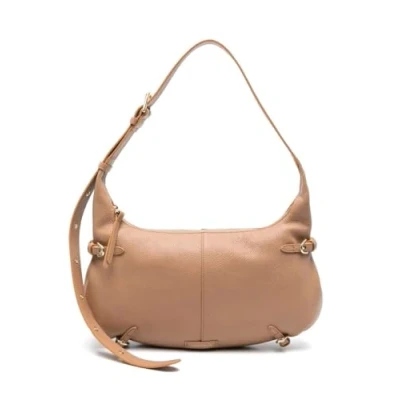 Afbeelding van COCCINELLE Leren Schoudertas Abigail Shoulder Bag Skin Beige