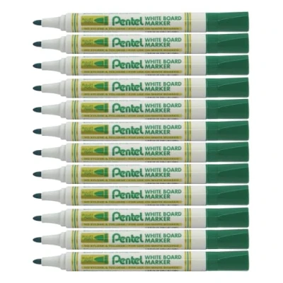 Afbeelding van Pentel whiteboardmarker MW85, groen 12 stuks