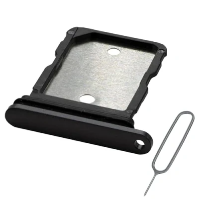 Afbeelding van MMOBIEL Dual Simkaart Houder Compatibel met Google Pixel 8 Sim Tray Dubbele Simkaarthouder Vervanging Card Incl. Pin en Waterdichte Rubberen Ring Zwart