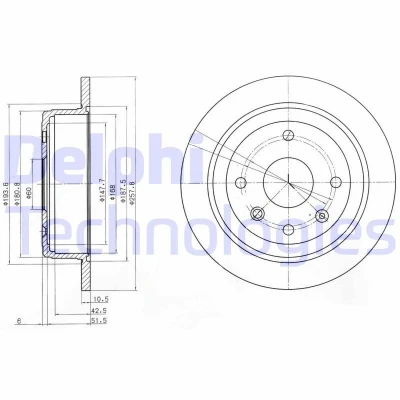 Afbeelding van DELPHI BG4091 Remschijf 258 11 4 volledig Geolied Semi finished Zonder wiellager, ABS sensorring CHEVROLET: Nubira Estate, Lacetti Saloon