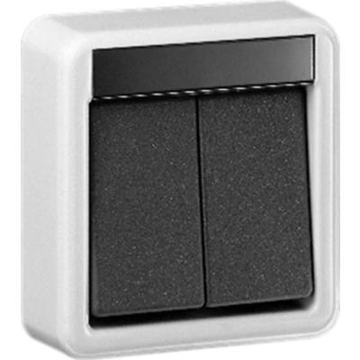 Afbeelding van Gira Spatwaterdicht opbouw (IP 44) serieschakelaar 10A 250V grijs