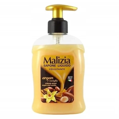 Afbeelding van Malizia Fluwelen vloeibare zeep, met pomp Arganolie en vanille 300 ml