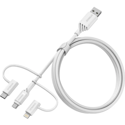 Afbeelding van Otterbox 3in1 USB naar Micro/ Apple Lightning/ C Kabel 1M Wit
