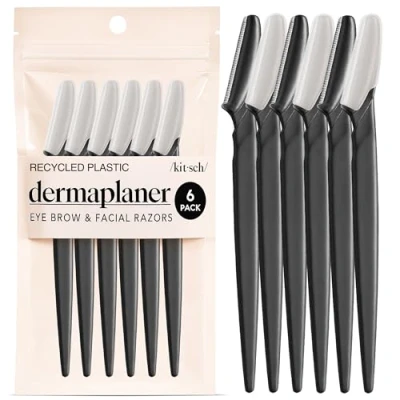 Afbeelding van Kitsch Dermaplaning Tool gezichtsscheerapparaat voor dames en heren, wenkbrauwtrimmer vrouwen, gezichtshaarverwijdering vrouwen mannen, Dermaplane
