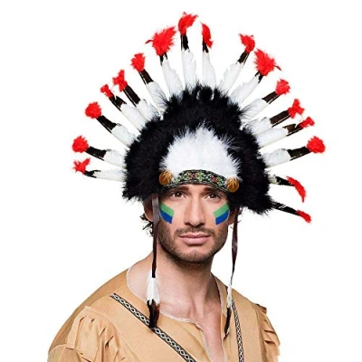 Afbeelding van Boland Tooi Mohawk Één maat Volwassenen Unisex Cowboy Indiaan