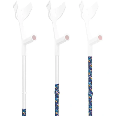 Afbeelding van MyCover Bloemen Trendy hoes voor krukken en wandelstokken, past op elke kruk of wandelstok, elastische stof, wasbaar 40C, verschillende patronen