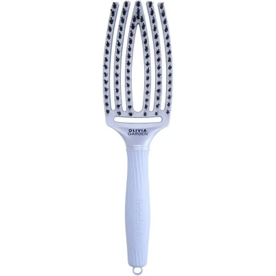 Afbeelding van Olivia Garden Finger Iconic Boar &amp; Nylon Polar Blue Borstel 1stuks