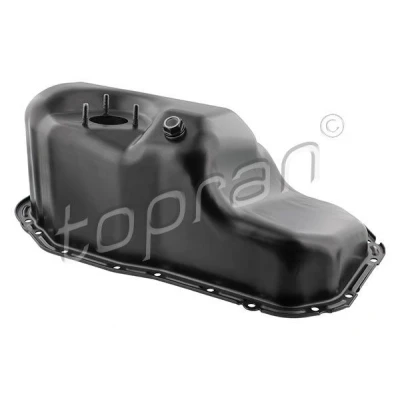 Afbeelding van TOPRAN 118 698 Carterpan Met olieaftapschroef afdichtring, gat voor oliestandsensor, Zonder oliekuipafdichting Plaatstaal VOLKSWAGEN: Touran I