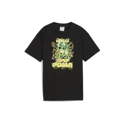 Afbeelding van Puma Graphic Super Tshirt print voor kinderen, Maat: 128, black