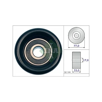 Afbeelding van Ina Geleiderol (poly) V riem 532 0568 10