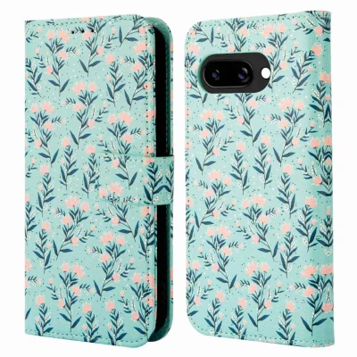Afbeelding van imoshion Hoesje Geschikt voor Google Pixel 9a Design Bookcase smartphone Blue Flowers