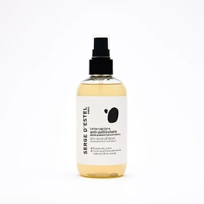 Afbeelding van SERGE D&#039;ESTEL PARIS Anti roos lotion, 200 ml, kalmeert en hydrateert de hoofdhuid tegen jeuk, verwijdert zichtbare roos, formule 100% veganistisch, gemaakt in Parijs