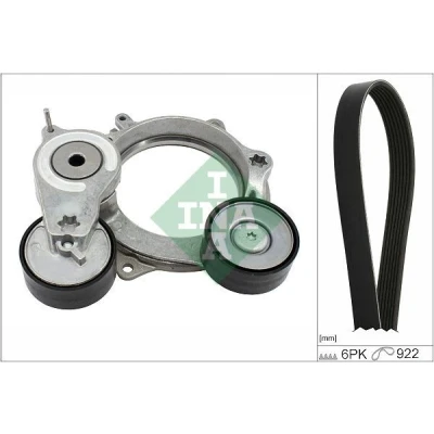 Afbeelding van INA 529 0574 10 Poly V riem set Generatorvrijloop controleren en indien nodig vervangen AUDI: A7 Sportback, A4 B9 Avant, A6 C8 Allroad