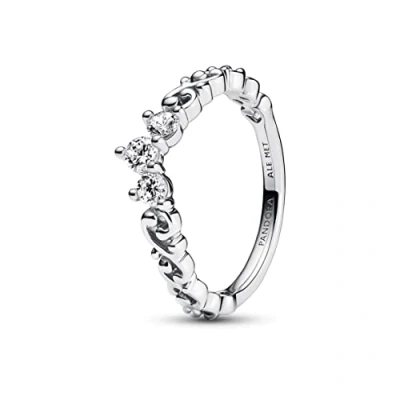 Afbeelding van Pandora Regal Swirl Tiara Ring, Dames, Maat: 52, Sterling silver