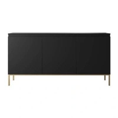 Afbeelding van Selsey Bemmi Dressoir 150 cm Zwart met gouden poten