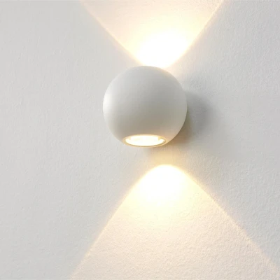 Afbeelding van Artdelight Wandlamp Denver Wit 2x LED 4W 2700K IP54 Dimbaar