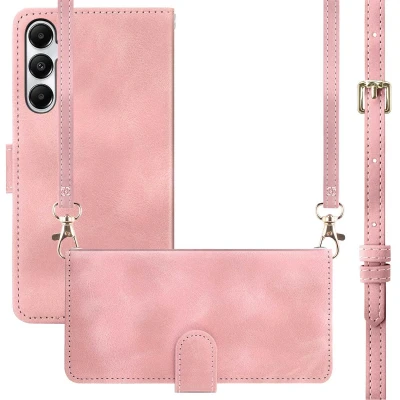 Afbeelding van imoshion Hoesje Geschikt voor Samsung Galaxy A26 met Pasjeshouder Bookcase koord Roze