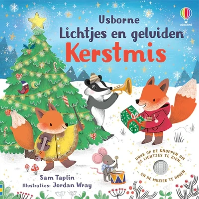 Afbeelding van Uitgeverij usborne lichtjes en geluidenboek kerstmis