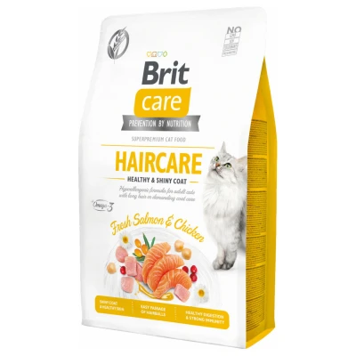Afbeelding van Brit Haircare Healthy &amp; Shiny Coat Zalm&amp;Kip Kattenvoer 2 kg