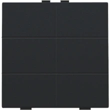 Afbeelding van Niko Home control, zesvoudige drukknop, Pure black steel