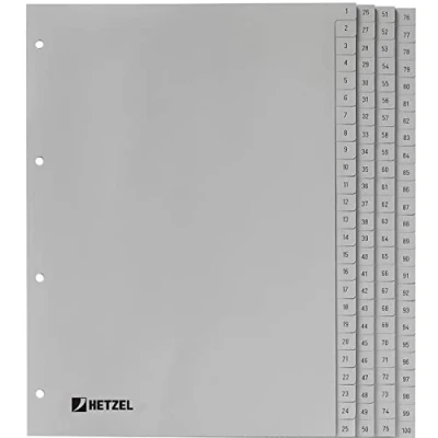 Afbeelding van King Mec 721311 PP index A4 1 100 grijs