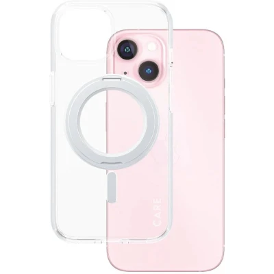 Afbeelding van CARE by PanzerGlass Feature Case Transparant w. Zilver Kickstand &amp; MagSafe iPhone15