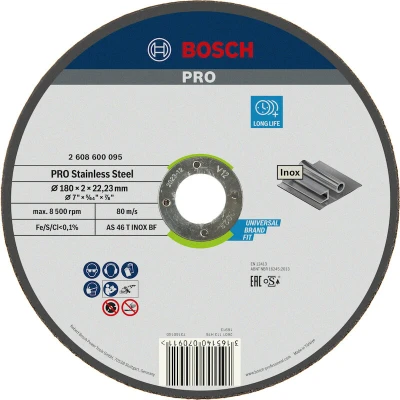 Image de BOSCH 2608600095 disque à tronçonner droit Expert pour Inox AS 46 T, 180 x 2 mm