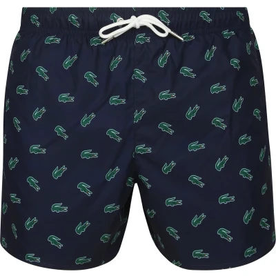 Afbeelding van Lacoste Zwemshorts, Heren, Maat: Large, Bleu marine/blanc