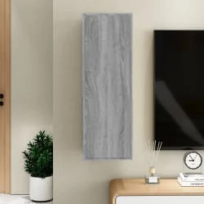 Afbeelding van Tv meubel 30,5x30x90 cm bewerkt hout grijs sonoma eikenkleurig