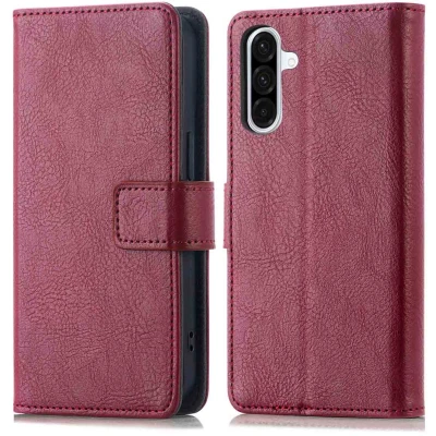 Afbeelding van imoshion Hoesje Geschikt voor Samsung Galaxy A36 Met Pasjeshouder Luxe Bookcase Donkerrood