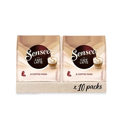 Image de Senseo Café Latte, Nouvelle Recette, Lot de 10, 10 x 8 Dosettes