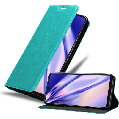 Afbeelding van Cadorabo Hoesje geschikt voor Samsung Galaxy A33 5G in BENZINE TURKOOIS Beschermhoes met magnetische sluiting, standfunctie en kaartvakje Book Case Cover Etui
